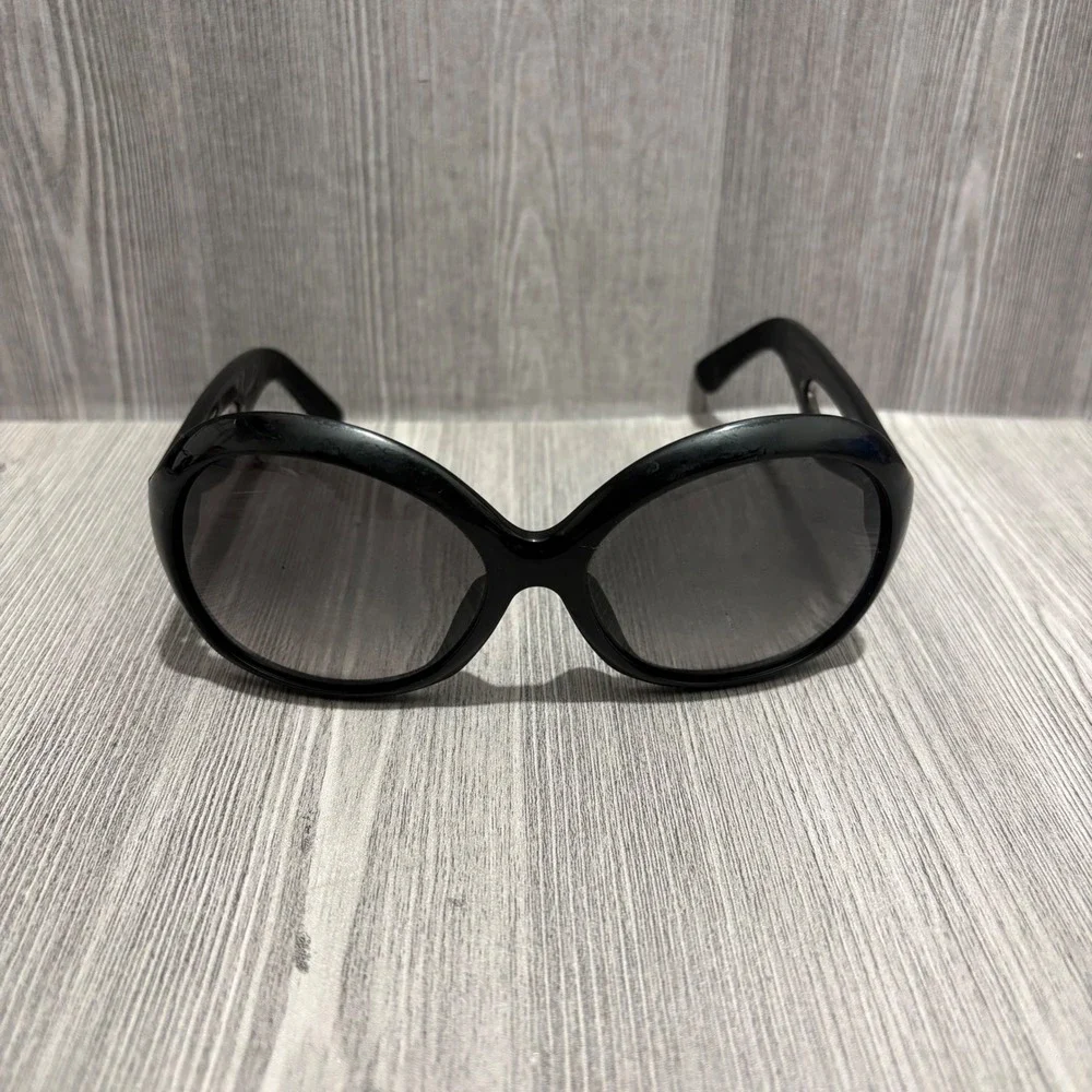 Emilio Pucci EP631S 001 Black Oversized Round Sunglasses Made in Italy Vintage